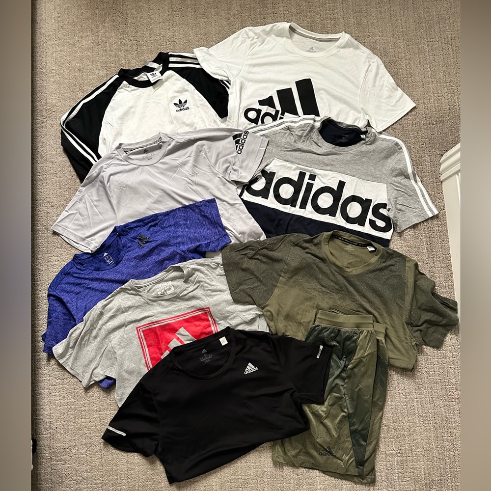LOT OF ADIDAS MENS SHIRTS